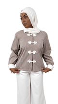 Chemise Rayures Moka - Dar Lya Couture